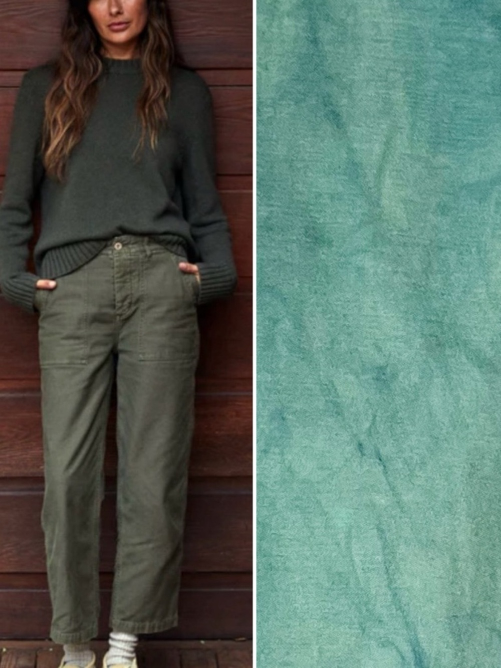 Outerknown Westbound Utility Pants Blue-Green Dye Size 29